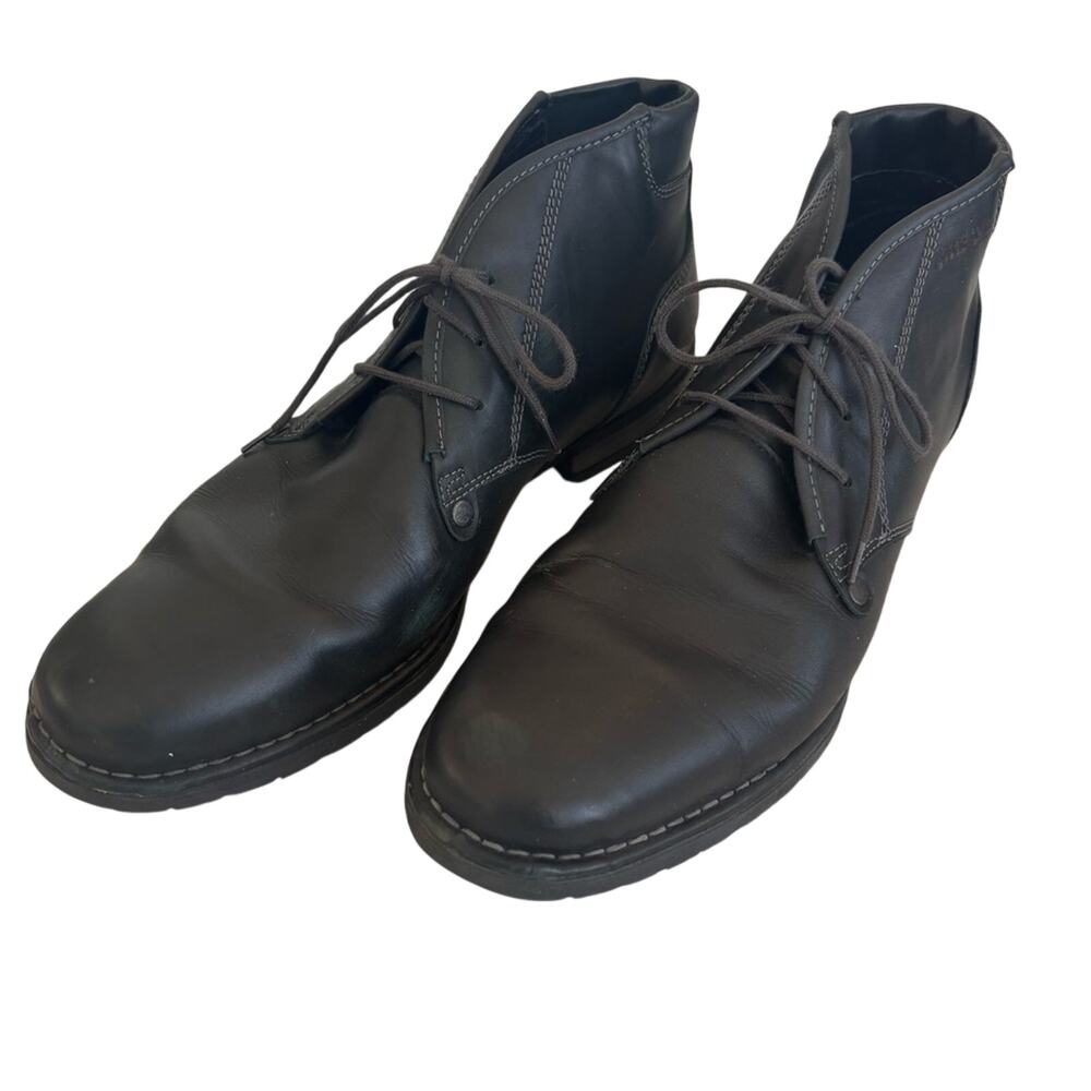 Josef Seibel Men's Black Leather Dress Boots